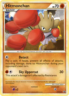Hitmonchan HGSS24 Promo card from HGSS Black Star Promos