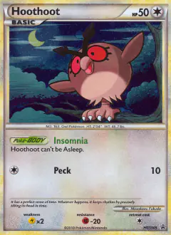 Hoothoot HGSS05 Promo card from HGSS Black Star Promos