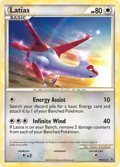 Latias HGSS10 Promo card from HGSS Black Star Promos