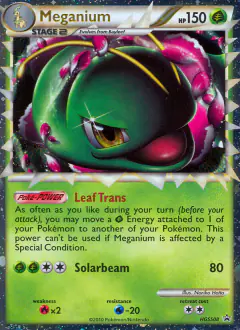 Meganium HGSS08 Promo card from HGSS Black Star Promos