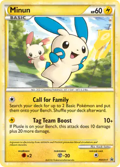 Minun HGSS17 Promo card from HGSS Black Star Promos