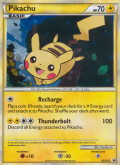 Pikachu HGSS03 Promo card from HGSS Black Star Promos