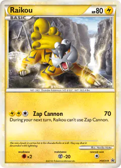 Raikou HGSS19 Promo card from HGSS Black Star Promos