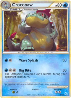 Croconaw 13/30 Common card from HGSS Trainer Kit Gyarados