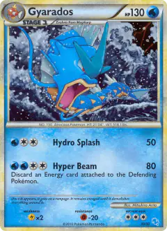Gyarados 30/30 Common card from HGSS Trainer Kit Gyarados