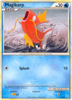 Magikarp 12/30 Common card from HGSS Trainer Kit Gyarados