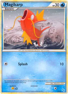 Magikarp 19/30 Common card from HGSS Trainer Kit Gyarados