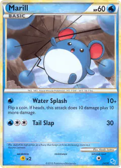 Marill 24/30 Common card from HGSS Trainer Kit Gyarados
