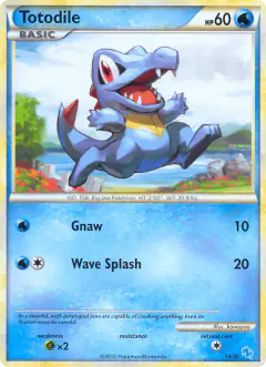 Totodile 14/30 Common card from HGSS Trainer Kit Gyarados