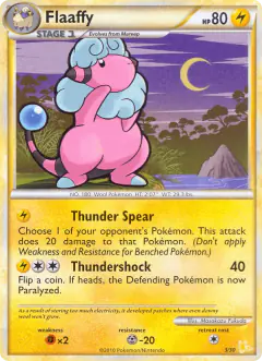 Flaaffy 3/30 Common card from HGSS Trainer Kit Raichu