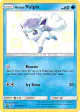 Alolan Vulpix SV8/SV94 Rare Shiny card from Hidden Fates