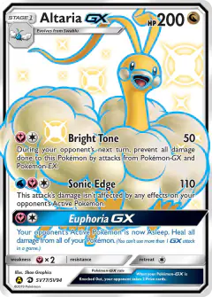 Altaria-GX SV77/SV94 Rare Shiny GX card from Hidden Fates