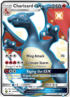 Charizard-GX SV49/SV94 Rare Shiny GX card from Hidden Fates