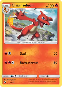Charmeleon 8/68 Uncommon card from Hidden Fates