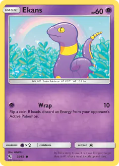 Ekans 25/68 Common card from Hidden Fates