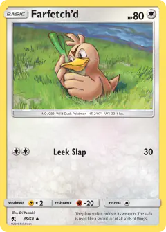 Farfetch'd 45/68 Uncommon card from Hidden Fates