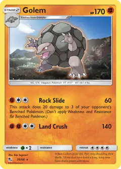 Golem 35/68 Rare card from Hidden Fates