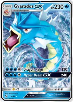 Gyarados-GX 16/68 Rare Holo GX card from Hidden Fates