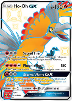Ho-Oh-GX SV50/SV94 Rare Shiny GX card from Hidden Fates