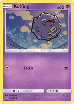Koffing 28/68 Common card from Hidden Fates