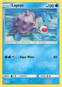 Lapras 17/68 Rare card from Hidden Fates