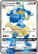 Lucario-GX SV64/SV94 Rare Shiny GX card from Hidden Fates