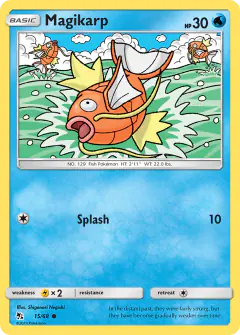 Magikarp 15/68 Common card from Hidden Fates