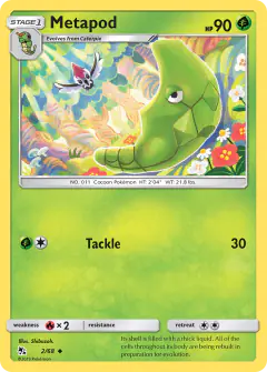 Metapod 2/68 Uncommon card from Hidden Fates