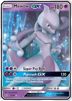 Mewtwo-GX 31/68 Rare Holo GX card from Hidden Fates