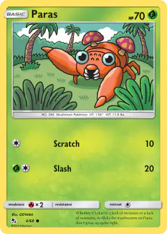 Paras 4/68 Common card from Hidden Fates