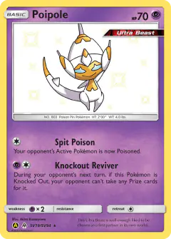 Poipole SV19/SV94 Rare Shiny card from Hidden Fates