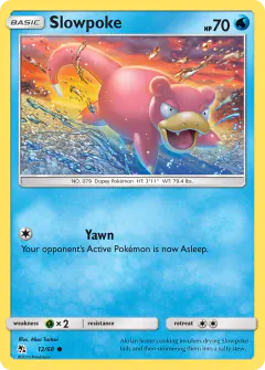 Slowpoke 12/68 Common card from Hidden Fates