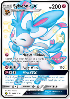 Sylveon-GX SV76/SV94 Rare Shiny GX card from Hidden Fates