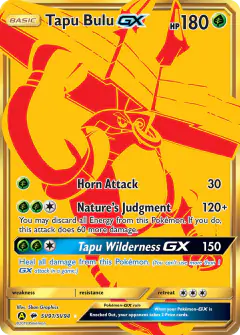 Tapu Bulu-GX SV91/SV94 Rare Secret card from Hidden Fates