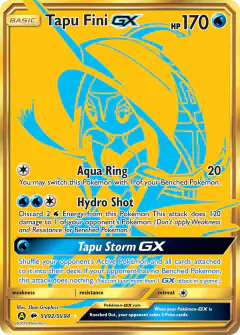 Tapu Fini-GX SV92/SV94 Rare Secret card from Hidden Fates