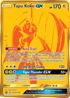 Tapu Koko-GX SV93/SV94 Rare Secret card from Hidden Fates