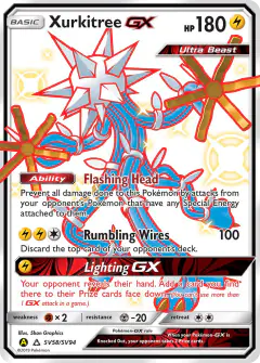 Xurkitree-GX SV58/SV94 Rare Shiny GX card from Hidden Fates
