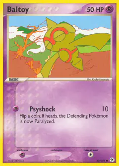 Baltoy 52/101 Common card from Hidden Legends