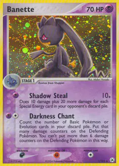 Banette 1/101 Rare Holo card from Hidden Legends