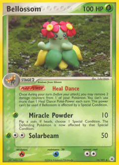 Bellossom 16/101 Rare card from Hidden Legends