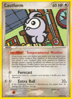 Castform 30/101 Uncommon card from Hidden Legends