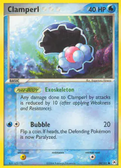Clamperl 58/101 Common card from Hidden Legends
