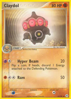 Claydol 31/101 Uncommon card from Hidden Legends