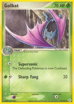 Golbat 36/101 Uncommon card from Hidden Legends