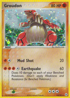 Groudon 102/101 Rare Secret card from Hidden Legends