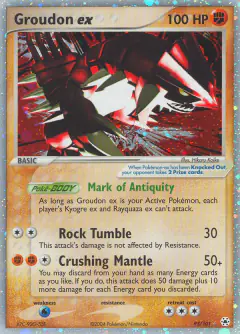 Groudon ex 93/101 Rare Holo EX card from Hidden Legends