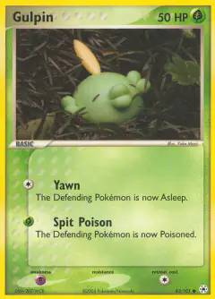 Gulpin 62/101 Common card from Hidden Legends