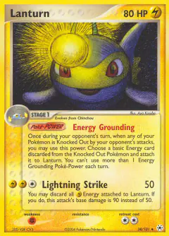 Lanturn 38/101 Uncommon card from Hidden Legends