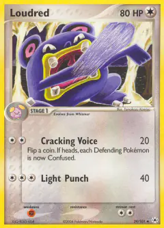 Loudred 39/101 Uncommon card from Hidden Legends
