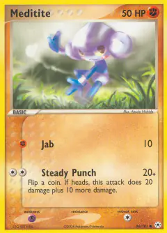 Meditite 66/101 Common card from Hidden Legends